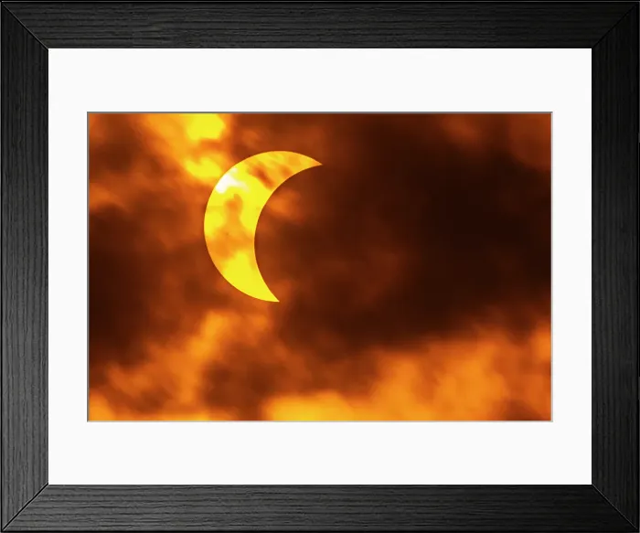 Framed Print : USA, Texas, Hill Country. Solar eclipse Framed Print : USA, Texas, Hill Country. Solar eclipse