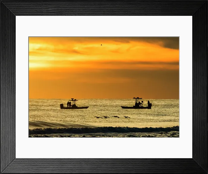 Framed Print : USA, Texas, Cameron County. Gulf of Mexico, law enforcement officers