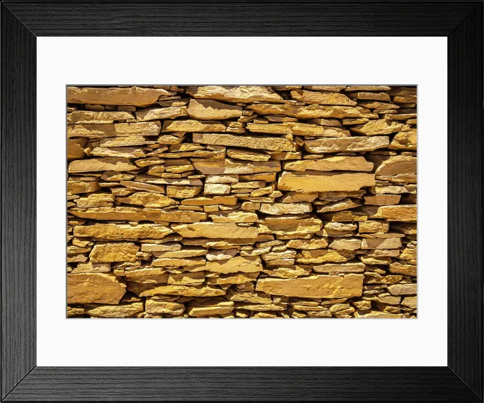 Framed Print : USA, Texas, Terlingua. Ruins of stone wall in Terlingua Ghost Town