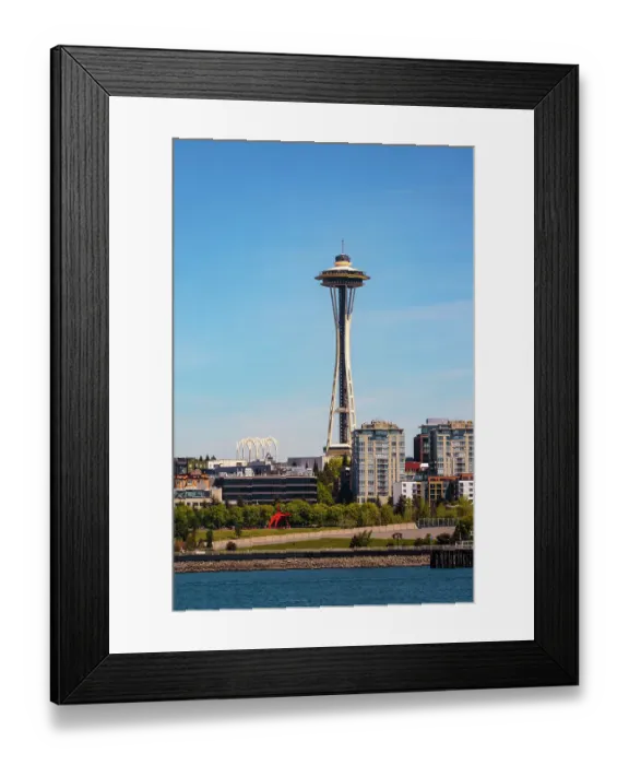 Framed Print : The Space Needle, Sculpture Park and Seattle waterfront, Washington State, USA. (Editorial Use Only) Framed Print : The Space Needle, Sculpture Park and Seattle waterfront, Washington State, USA. (Editorial Use Only)
