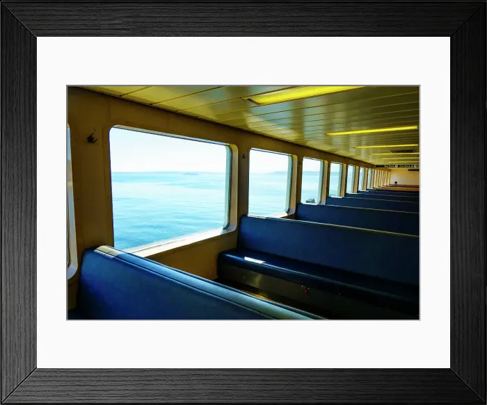 Framed Print : Washington State ferry interior Framed Print : Washington State ferry interior