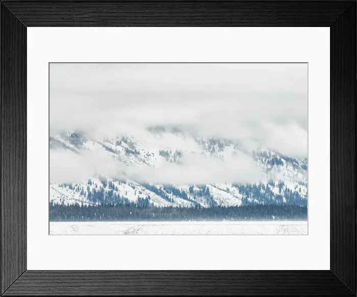 Framed Print : USA, Wyoming, Grand Teton National Park, Jackson. The Teton Range enshrouded in clouds Framed Print : USA, Wyoming, Grand Teton National Park, Jackson. The Teton Range enshrouded in clouds