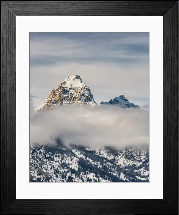 Framed Print : USA, Wyoming, Grand Teton National Park, Jackson, Grand Teton and Mount Owen above the clouds Framed Print : USA, Wyoming, Grand Teton National Park, Jackson, Grand Teton and Mount Owen above the clouds
