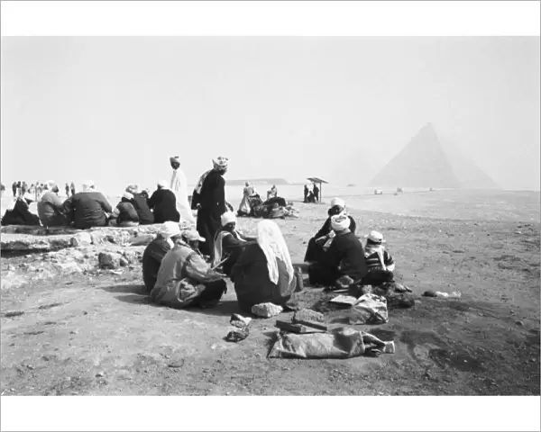 Cairo Egypt, Camel Jockeys Giza Pyramids (NR)