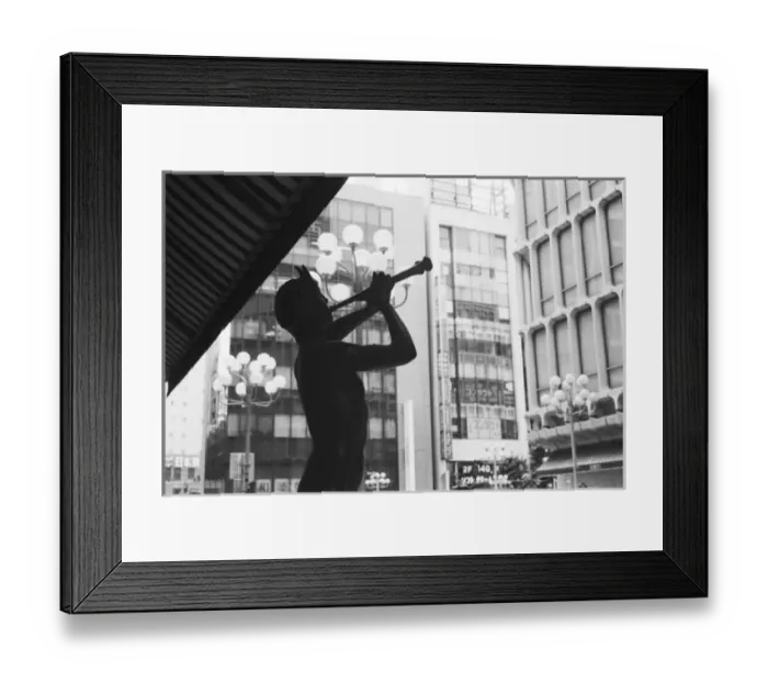 Framed Print : Asia, Japan, Tokyo. Music statue, Shibuyaku Framed Print : Asia, Japan, Tokyo. Music statue, Shibuyaku