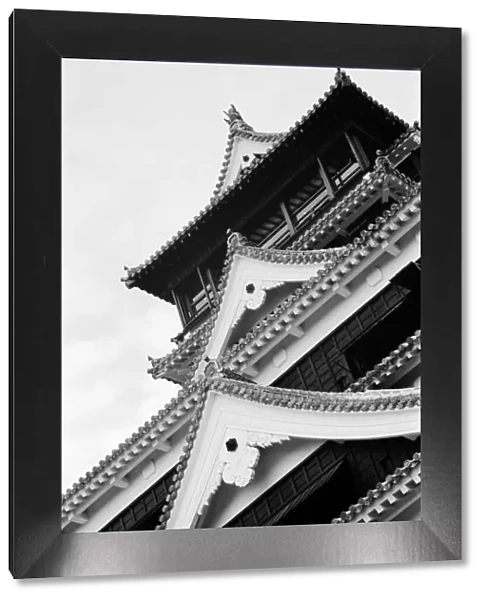 Asia, Japan, Kumamoto. Detail of the Kumamoto, jo Castle