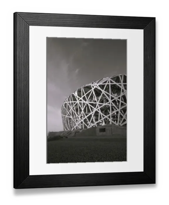 Framed Print : China, Beijing. National Stadium, Venue for the 2008 Summer Olympics / Morning Framed Print : China, Beijing. National Stadium, Venue for the 2008 Summer Olympics / Morning