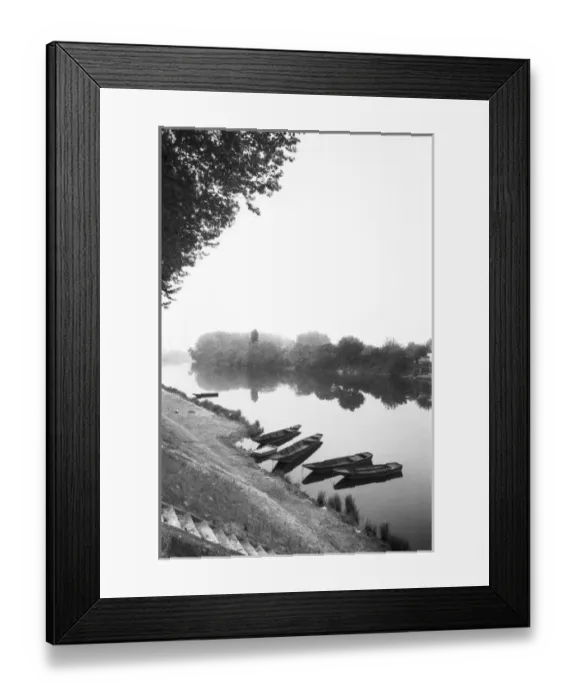 Framed Print : FRANCE, Touraine, The Loire: CHINON Boats along the River Vienne Framed Print : FRANCE, Touraine, The Loire: CHINON Boats along the River Vienne