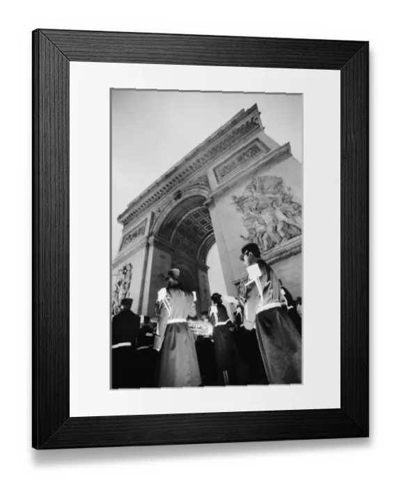 Framed Print : Europe, France, Paris. Military ceremony at the Arc de Triomphe Framed Print : Europe, France, Paris. Military ceremony at the Arc de Triomphe