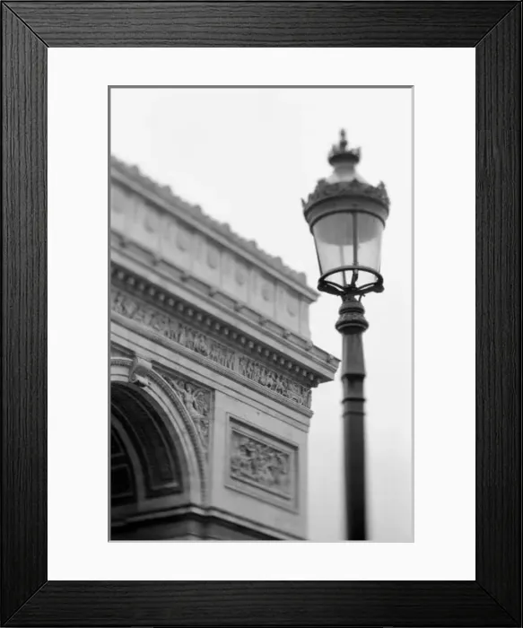 Framed Print : Europe, France, Paris. Arc de Triomphe and streetlamp Framed Print : Europe, France, Paris. Arc de Triomphe and streetlamp