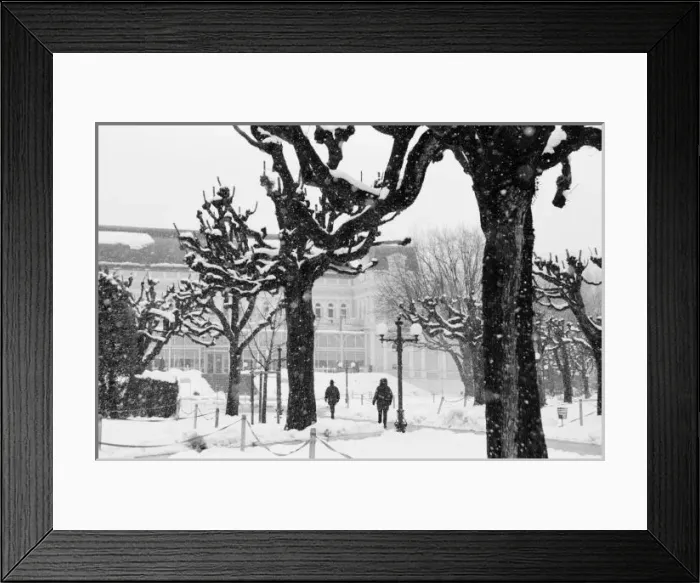 Framed Print : Europe, Austria, Salzburg. Winter, Mirabellgarten