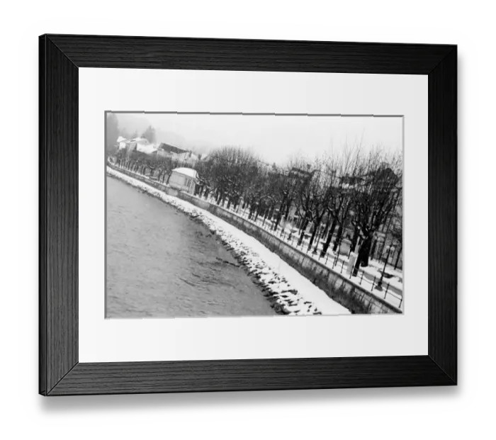 Framed Print : Europe, Austria, Salzburg. The bank of the River Salzach in winter Framed Print : Europe, Austria, Salzburg. The bank of the River Salzach in winter