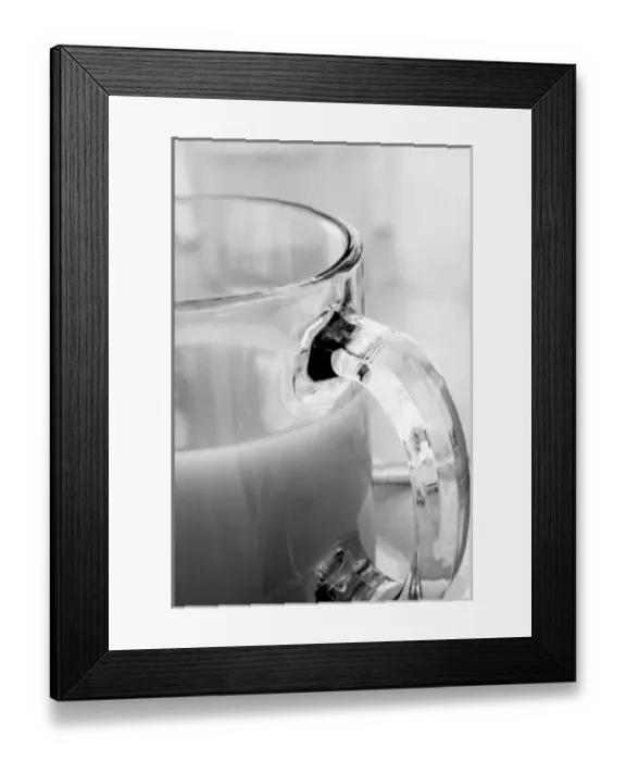 Framed Print : Infrared, Black & White, cup, glass, coffee Framed Print : Infrared, Black & White, cup, glass, coffee