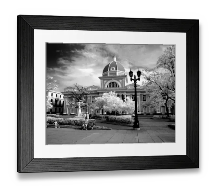 Framed Print : Infra Red ofParliament in Cienfuegos Cuba called the Provincial Assembly of the Popular