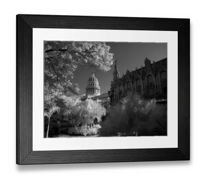 Framed Print : Infra red of Capitol building dome in Havana Habana Cuba Framed Print : Infra red of Capitol building dome in Havana Habana Cuba