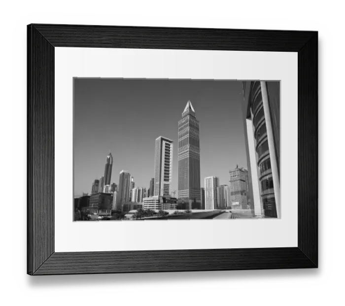Framed Print : United Arab Emirates, Dubai, Dubai City. Tower-Up Building and Sheik Zayed Road Highrises Framed Print : United Arab Emirates, Dubai, Dubai City. Tower-Up Building and Sheik Zayed Road Highrises