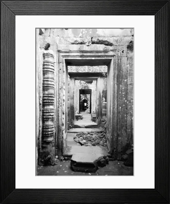 Framed Print : Angkor Cambodia, Doorways Preah Khan