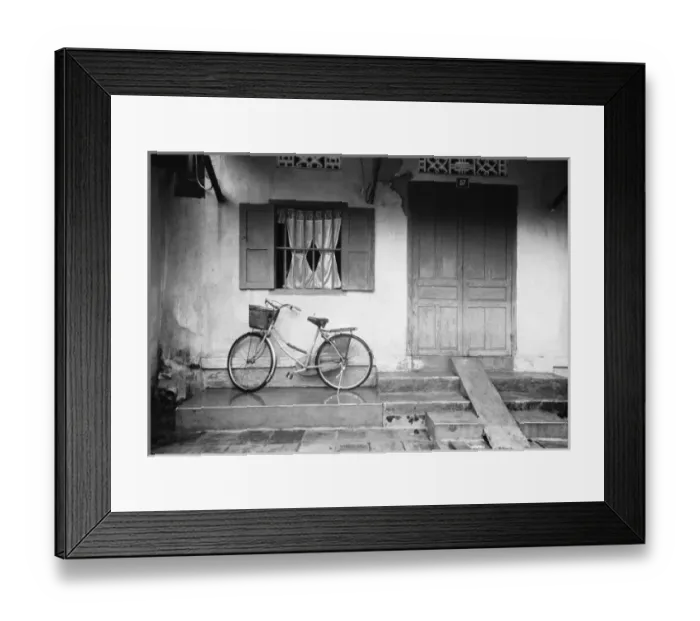Framed Print : Hoi An Vietnam, House with Bicycle Framed Print : Hoi An Vietnam, House with Bicycle