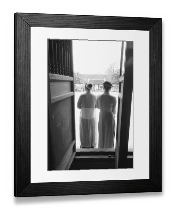 Framed Print : Hanoi Vietnam, Women in Traditional Dress Temple of Literature (NR) Framed Print : Hanoi Vietnam, Women in Traditional Dress Temple of Literature (NR)