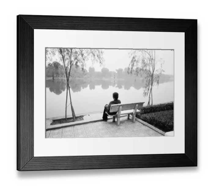 Framed Print : Hanoi Vietnam-View of Hoan Kiem Lake (NR)