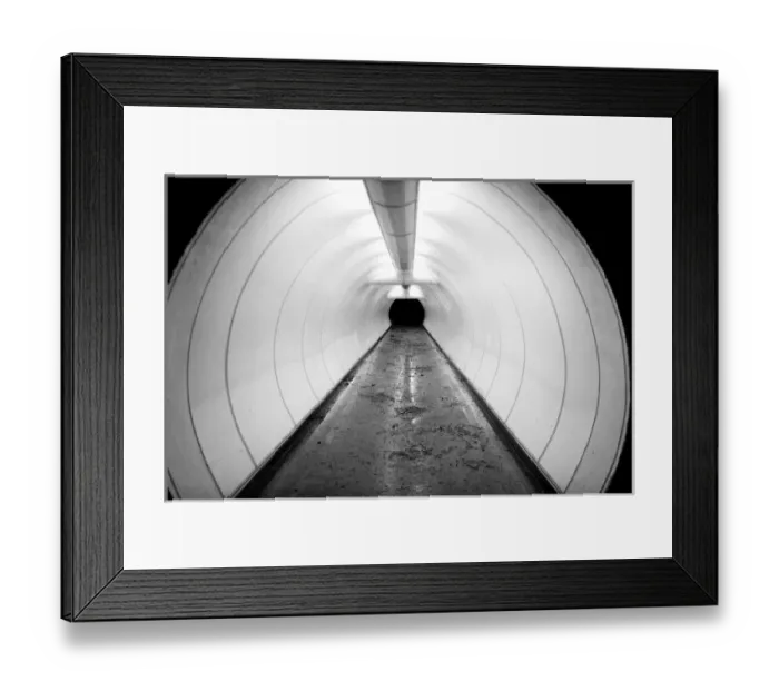 Framed Print : Singapore. An illuminated pedestrian tunnel in downtown Singapore Framed Print : Singapore. An illuminated pedestrian tunnel in downtown Singapore