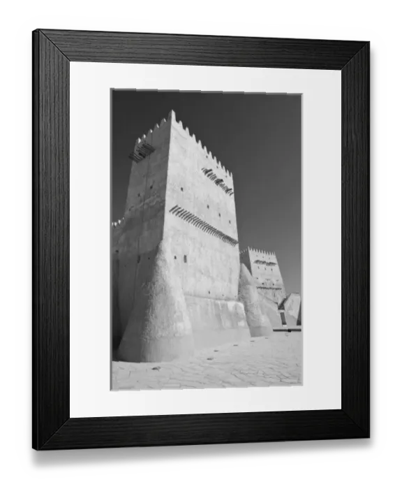 Framed Print : Qatar, Umm Salal, Umm Salal Mohammed. Umm Salal Mohammed Fort (late 19th century)-Barzan Tower