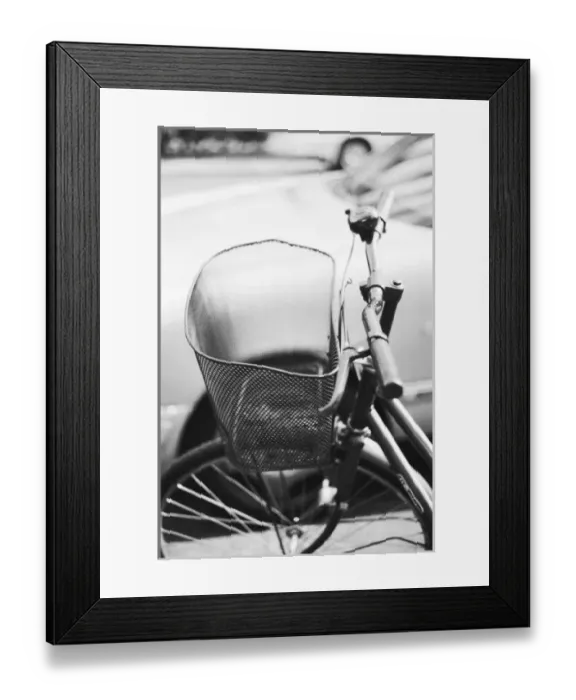 Framed Print : Asia, Japan, Tokyo. Bike basket in the Ginza Framed Print : Asia, Japan, Tokyo. Bike basket in the Ginza