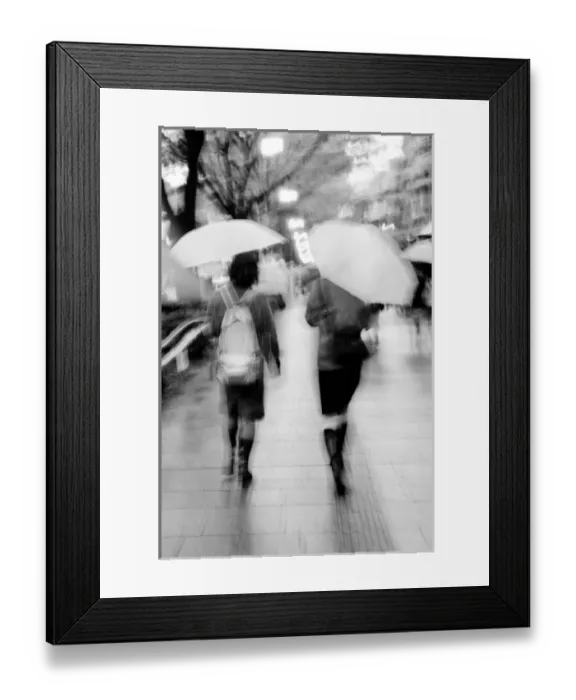 Framed Print : Asia, Japan, Tokyo. Young women and umbrellas. Omote Sando Aoyama