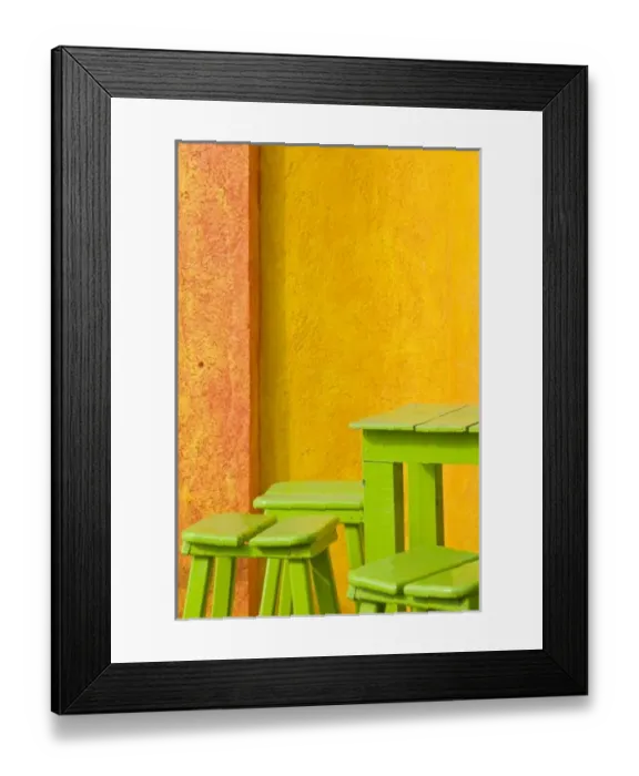 Framed Print : Mexico, Jalisco, Barra de Navidad. Colorful Building Detail