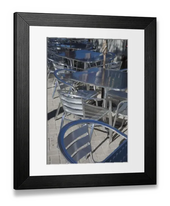 Framed Print : USA, Florida, Florida Panhandle, Seaside, town green chairs Framed Print : USA, Florida, Florida Panhandle, Seaside, town green chairs