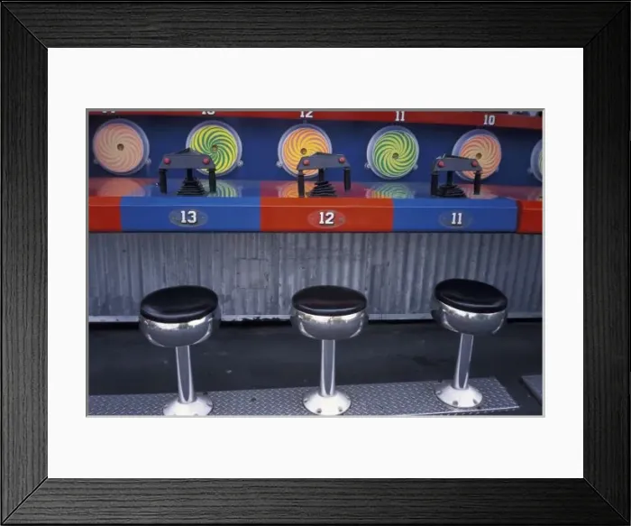 Framed Print : North America, USA, Missouri, St. Louis, Six Flags amusement park, arcade game