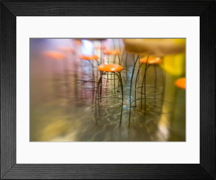 Framed Print : USA, Nevada, Las Vegas: Luxor Casino, Lounge Stools / Defocussed Framed Print : USA, Nevada, Las Vegas: Luxor Casino, Lounge Stools / Defocussed