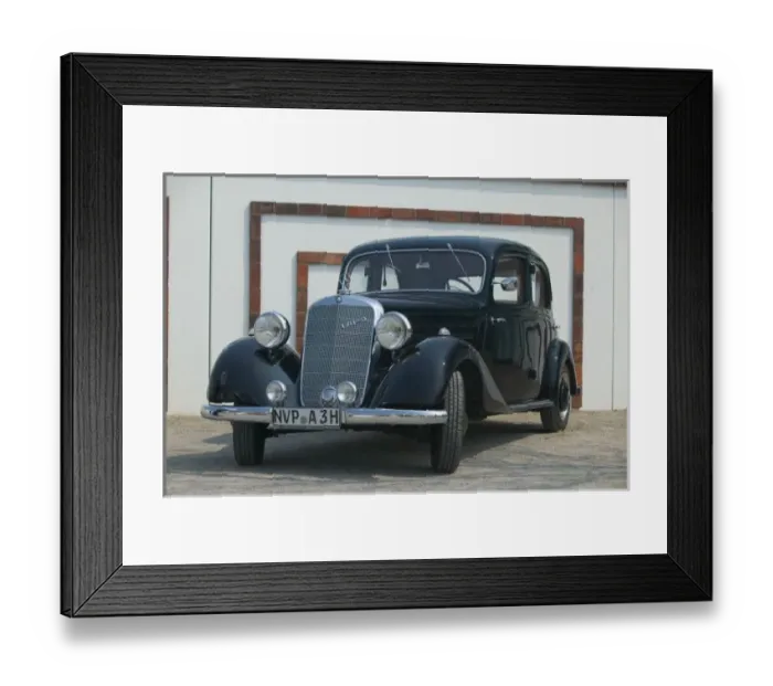 Framed Print : antique mercedes