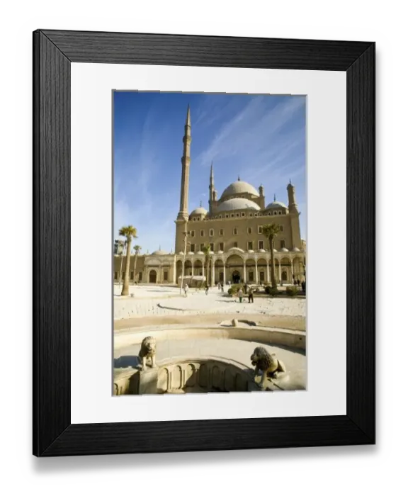 Framed Print : Egypt, Cairo. The imposing Mohammed Ali Mosque and plaza atop the Citadel is modeled Framed Print : Egypt, Cairo. The imposing Mohammed Ali Mosque and plaza atop the Citadel is modeled