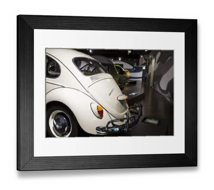 Framed Print : Germany, Niedersachsen, Wolfsburg. Autostadt, Volkswagen Beetle at Zeithaus auto museum Framed Print : Germany, Niedersachsen, Wolfsburg. Autostadt, Volkswagen Beetle at Zeithaus auto museum