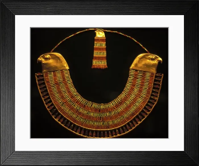 Framed Print : Egypt, Cairo, Gold and fiance beaded necklace, Tomb of Tutankhamun, Cairo Museum Framed Print : Egypt, Cairo, Gold and fiance beaded necklace, Tomb of Tutankhamun, Cairo Museum