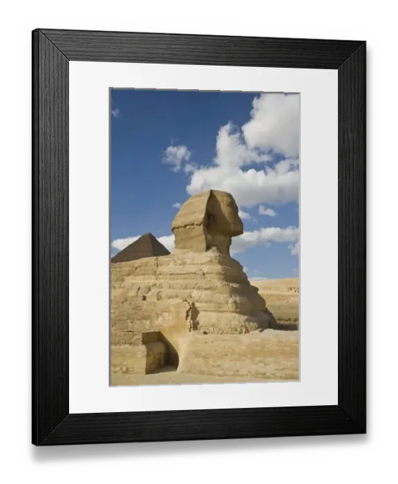 Framed Print : Egypt, Giza. The great Sphynx rises above the valley floor Framed Print : Egypt, Giza. The great Sphynx rises above the valley floor