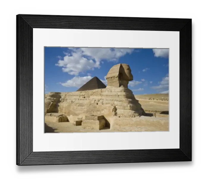 Framed Print : Egypt, Giza. The great Sphynx rises above the valley floor Framed Print : Egypt, Giza. The great Sphynx rises above the valley floor