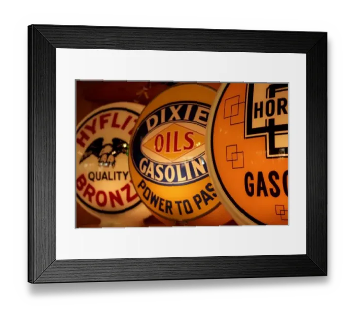 Framed Print : Dixon, New Mexico, United States. Vintage gasoline signs Framed Print : Dixon, New Mexico, United States. Vintage gasoline signs