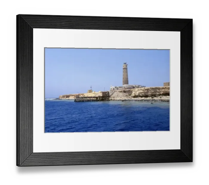 Framed Print : Lighthouse on Brother Islands, Red Sea, Egypt Framed Print : Lighthouse on Brother Islands, Red Sea, Egypt
