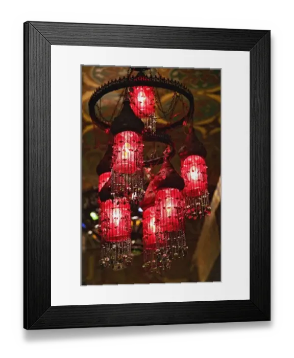 Framed Print : Chandelier for sale, Khan el Khalili Bazaar, Cairo, Egypt