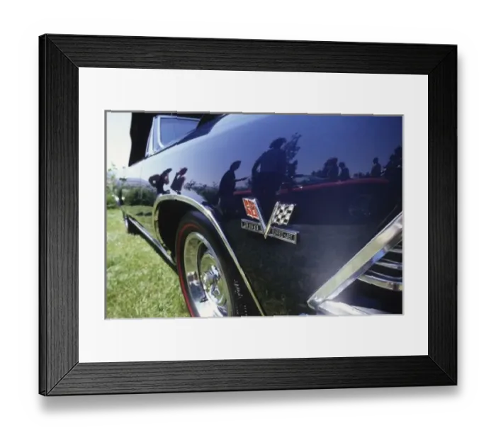 Framed Print : North America, USA, Washington, Everett. Reflection of 1997 Chevrolet Stingray in Framed Print : North America, USA, Washington, Everett. Reflection of 1997 Chevrolet Stingray in