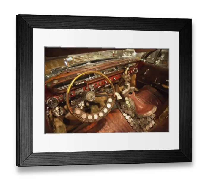 Framed Print : USA, Alabama, Tuscumbia. Alabama Music Hall of Fame, Happy Hal Burns, cowboy car, interior Framed Print : USA, Alabama, Tuscumbia. Alabama Music Hall of Fame, Happy Hal Burns, cowboy car, interior