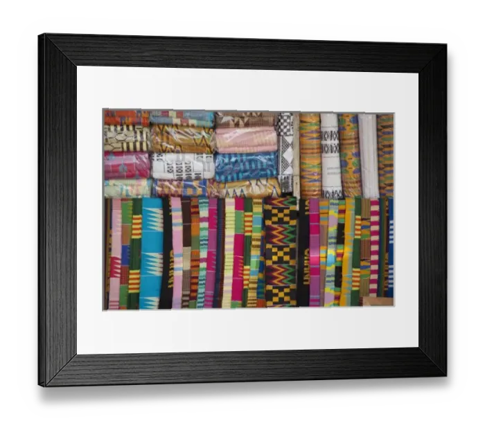 Framed Print : Colorful West African fabric, Accra Textile and Handicraft Market, Accra, Ghana Framed Print : Colorful West African fabric, Accra Textile and Handicraft Market, Accra, Ghana