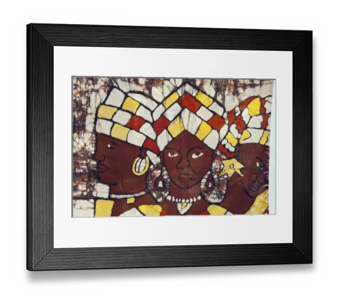Framed Print : Hand painted textiles