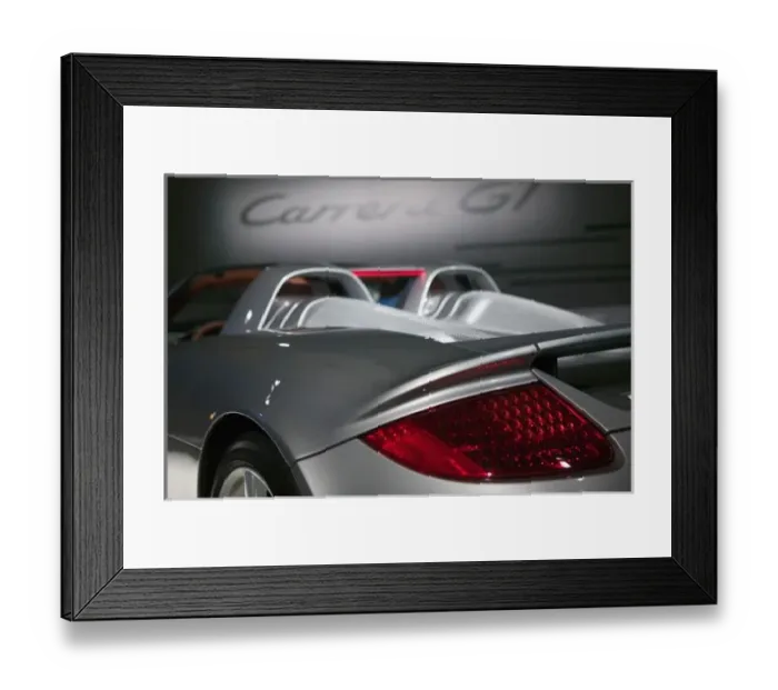 Framed Print : USA, California, Los Angeles: Los Angeles Auto Show, Porsche Carrera GT Sportscar Details Framed Print : USA, California, Los Angeles: Los Angeles Auto Show, Porsche Carrera GT Sportscar Details