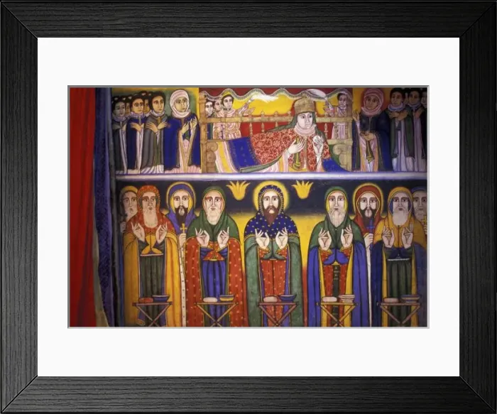 Framed Print : Africa, Ethiopia. Artwork depicting apostles and saints in Ethiopian Orthodox Church Framed Print : Africa, Ethiopia. Artwork depicting apostles and saints in Ethiopian Orthodox Church