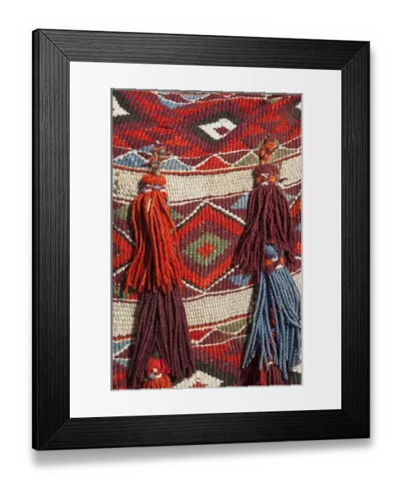 Framed Print : Egypt, Giza. Camel blanket at the Pyramids of Giza