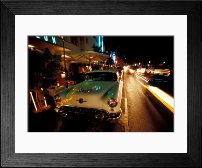 Framed Print : USA, FL, Miami, South Beach at night Framed Print : USA, FL, Miami, South Beach at night