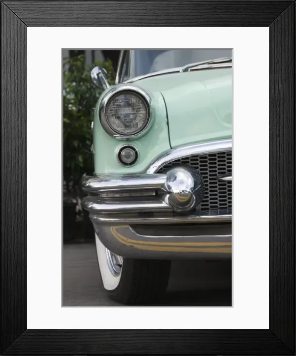 Framed Print : USA, Florida, Miami Beach: South Beach, 1956 Buick Convertable  /  Ocean Drive